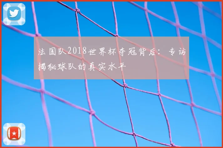 法国队2018世界杯夺冠背后：专访揭秘球队的真实水平
